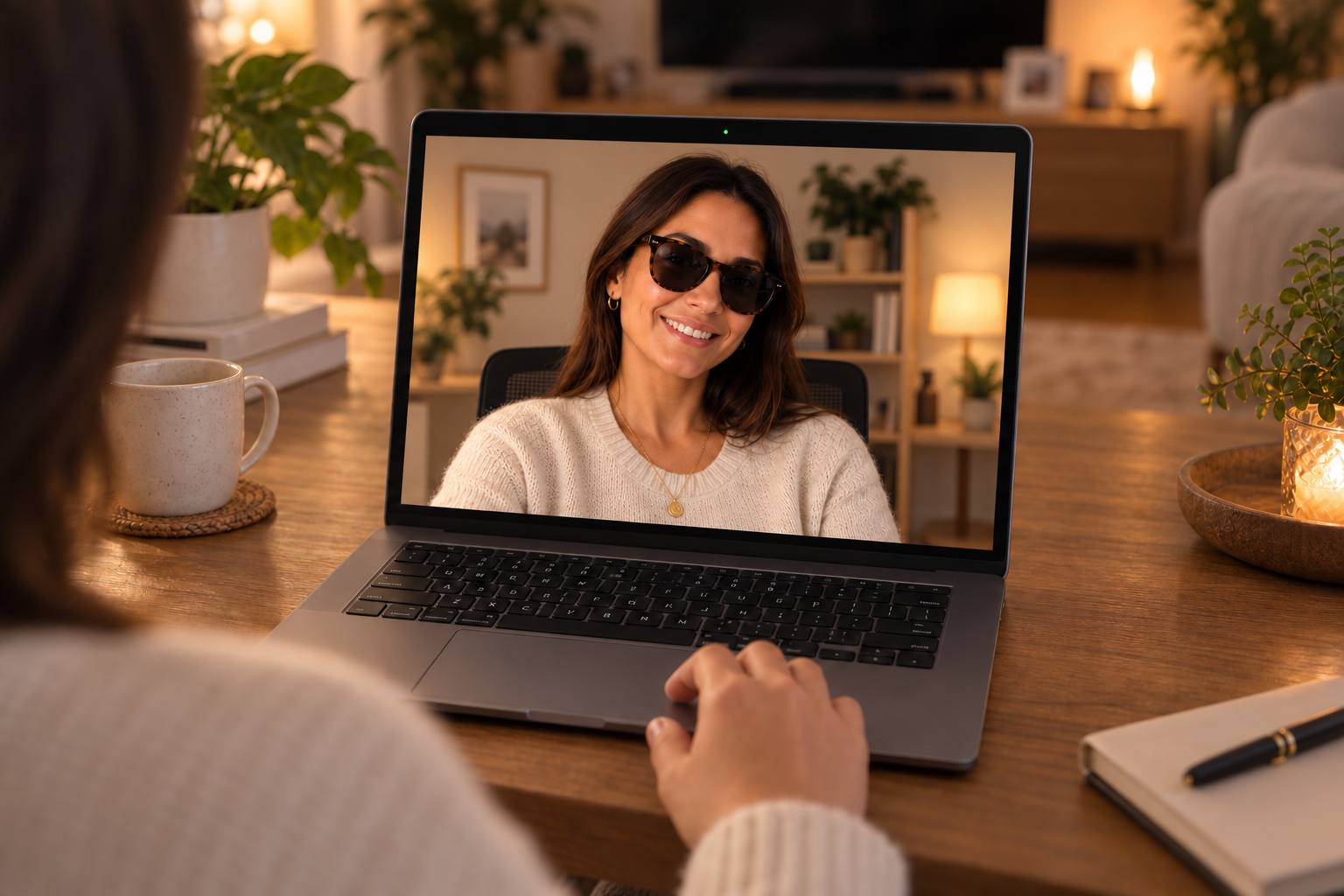 Desktop virtual try-on selfie